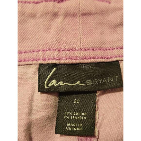 Lane Bryant Lavender Denim Cuffed Plus Size Shorts Size 20 - Picture 5 of 6